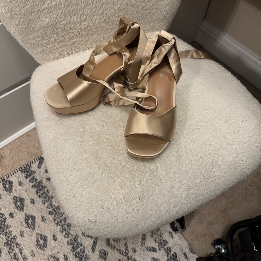 Torrid Gold Satin Women's Sandals